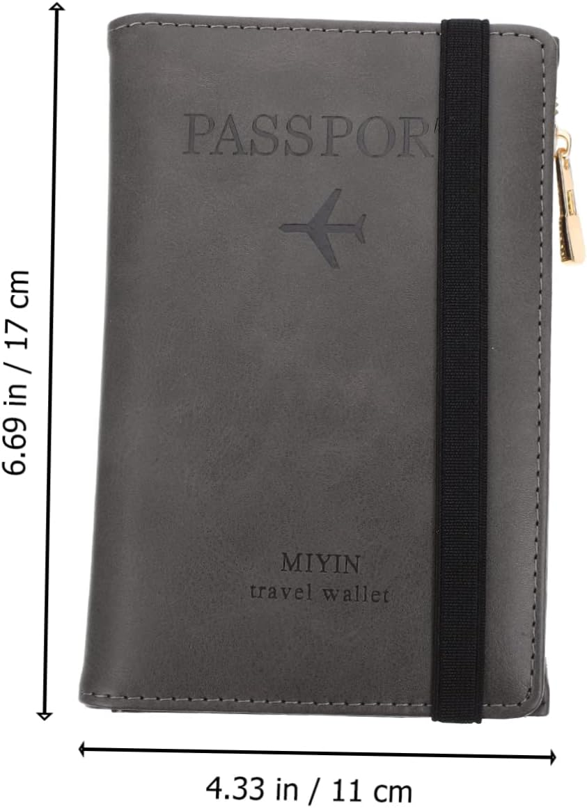 MAGICLULU Passport Bag Zipper RFID Cards Protective Cover Pu Material Suitable for Travel and Daily Use Keeps Your Passport and Cards Secure image number 4