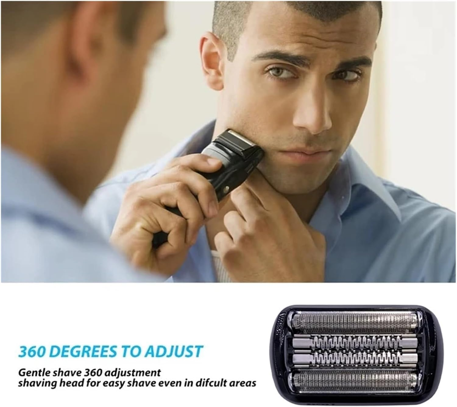 Foil Cutter Head Shaving Head 92B ，Compatible for Braun ，Series 9 Shaver Replacement Blades 9030S/9040S/9050Cc/9297Cc/9299S image number 3