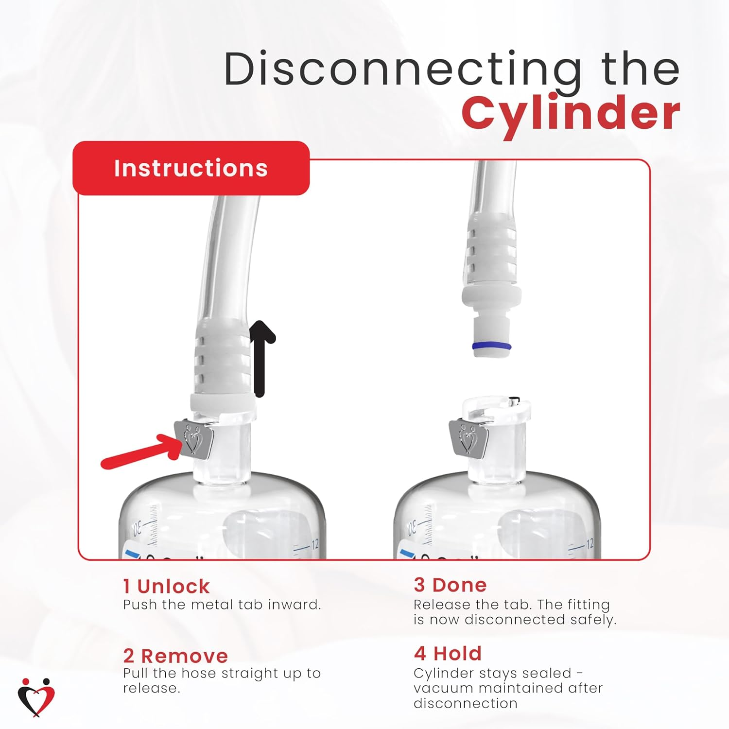 Leluv Vacuum Cylinder for Enhancement Pumps Seamless Untapered Medical-Grade Clear Acrylic with Measurement Marks and Locking Fitting 2.00 Inch X 9 Inch image number 5