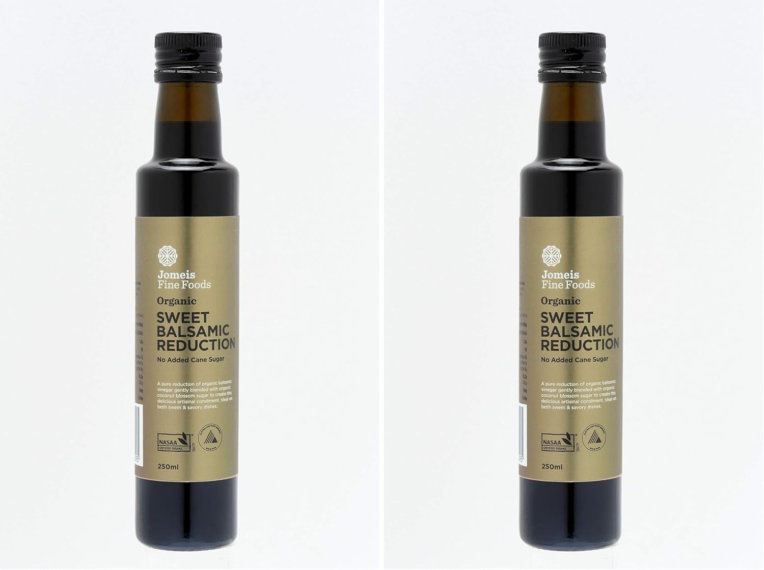 Jomeis Fine Foods All Organic Sweet Balsamic Reduction Vinegar No Added Cane Sugar 250 Ml