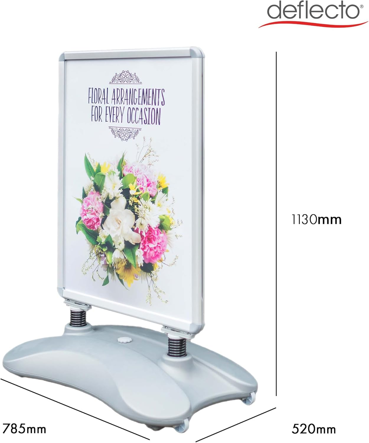 Deflecto PPA100S A1 Water Based Pavement Display Board with Snap Frame - Silver image number 4