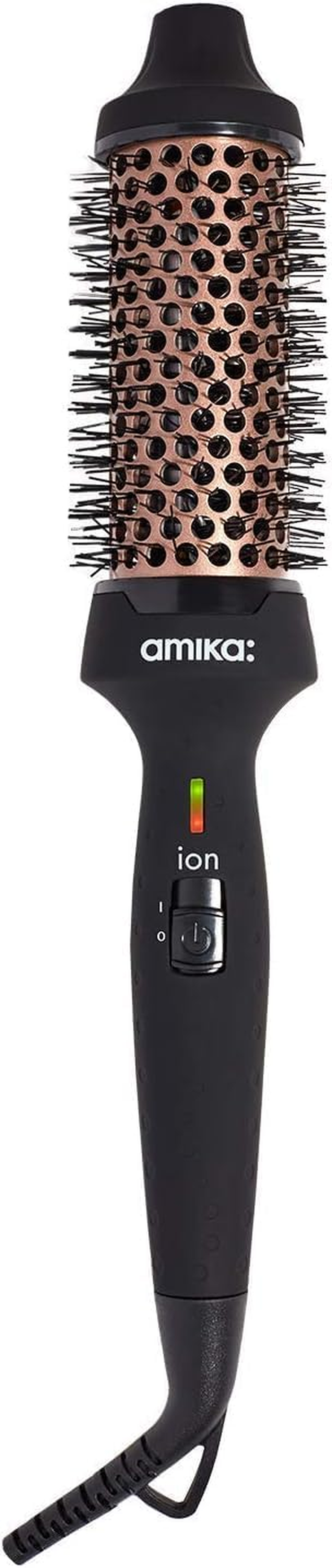 Amika Blowout Babe Thermal Brush - Hot Brush for Hair Styling with 1.5 Inch Ceramic Barrel + Nylon Bristles - Heated Hair Styler + Curler with Ionic Generator for Frizz-Free Shine - up to 232 Degrees image number 1