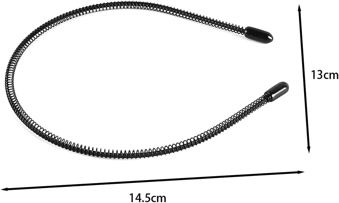 Laroal 6 Pack Headbands for Men Women Black Hair Band Spring Wave Makeup Sports Suitable for Washing Face Hairdressing image number 4