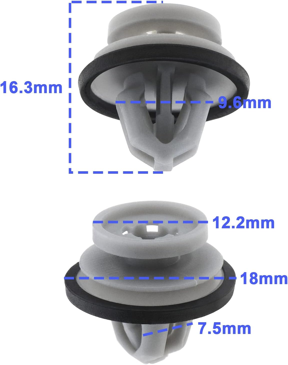 SING F LTD 20PCS Lower Door Moulding Clips LR112137 Compatible with Defender Range Rover Evoque Car Door Panel Door Trim Retainers Clips Plastic Fasteners image number 6