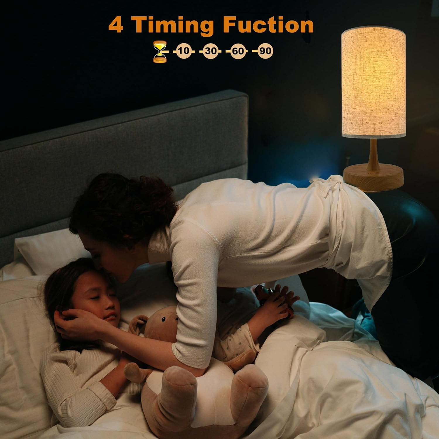 SAD Lamp 10000 Lux, Uv-Free Daylight Light Therapy, 360&deg; Linen Shade, 3 Colour Temperatures & 4 Brightness, Timer & Memory, Remote + Touch, USB Charging for Home/Office