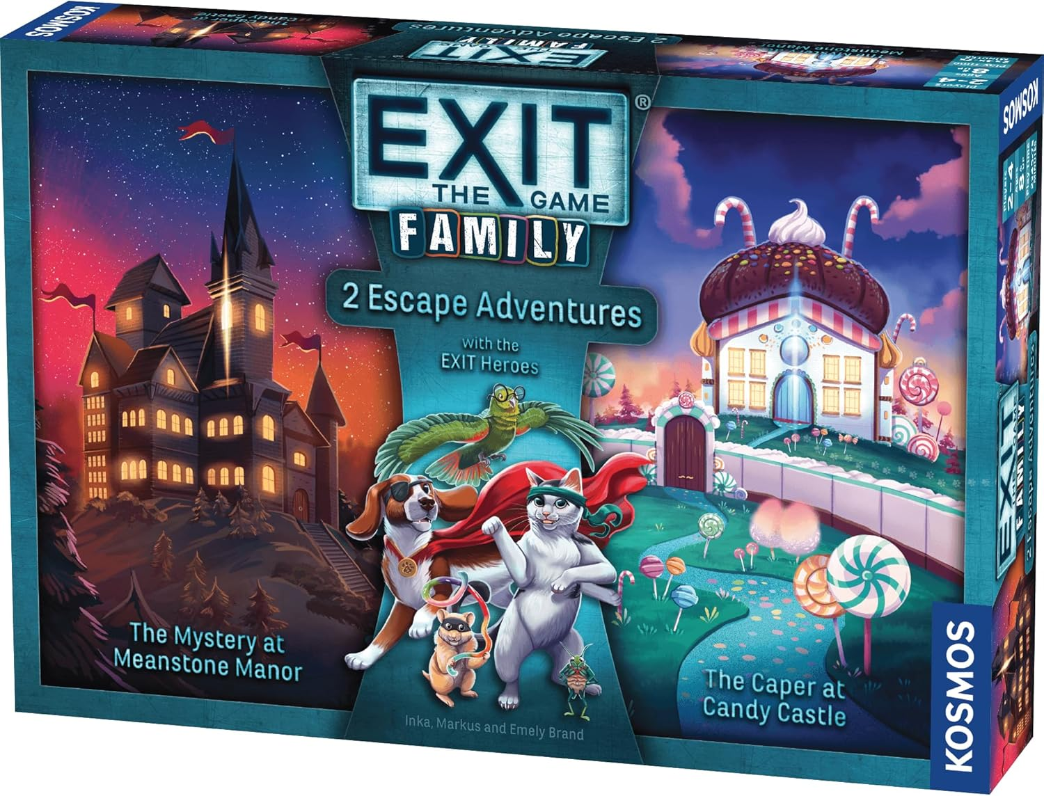 THAMES & KOSMOS | Exit the Game: Family Heroes - 2 Escape Adventures (2-In-1 Bundle) | the Mystery at Meanstone Manor and the Caper at Candy Castle | 2-4 Players, Ages 8+ image number 6