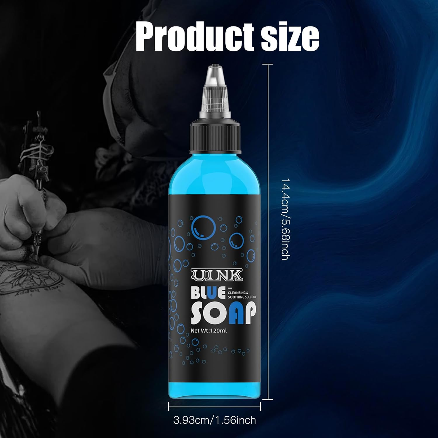 Blue Soap Cleansing and Soothing Solution, 120Ml Bottle with Foam Dispenser image number 1