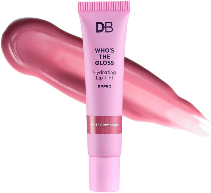 DB Cosmetics Hydrating Lip Tint with SPF50 Sun Protection - Moisturising Aloe Vera and Vitamin E Formula - Colour Lip Gloss for Daily Lip Care and Shine Protection. (Wildberry Smash) - Chocolate Kiss image number 4
