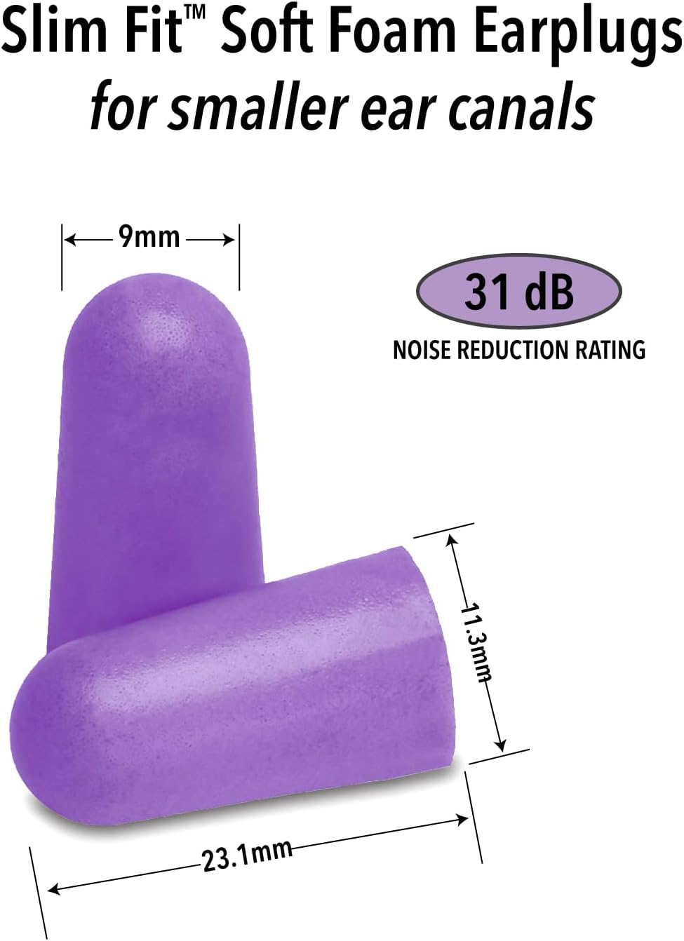 Mack'S Slim Fit Soft Foam Earplugs, 50 Pair - Small Ear Plugs for Sleeping, Snoring, Traveling, Concerts, Shooting Sports & Power Tools image number 6