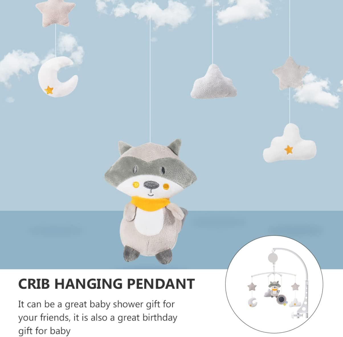 MERRYHAPY Rotate Music Ring Hanging Toys Crib Pendant Educational Plaything Safe for Boy Girl