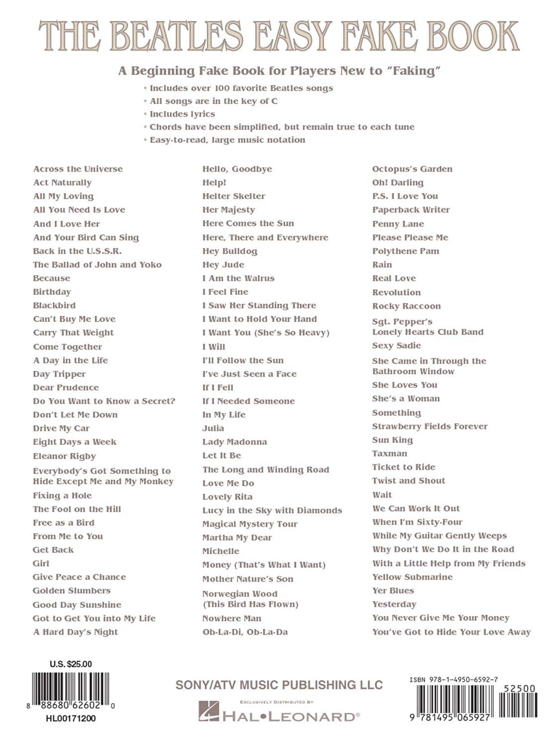 BEATLES EASY FAKE BOOK 2ND EDITION image number 2