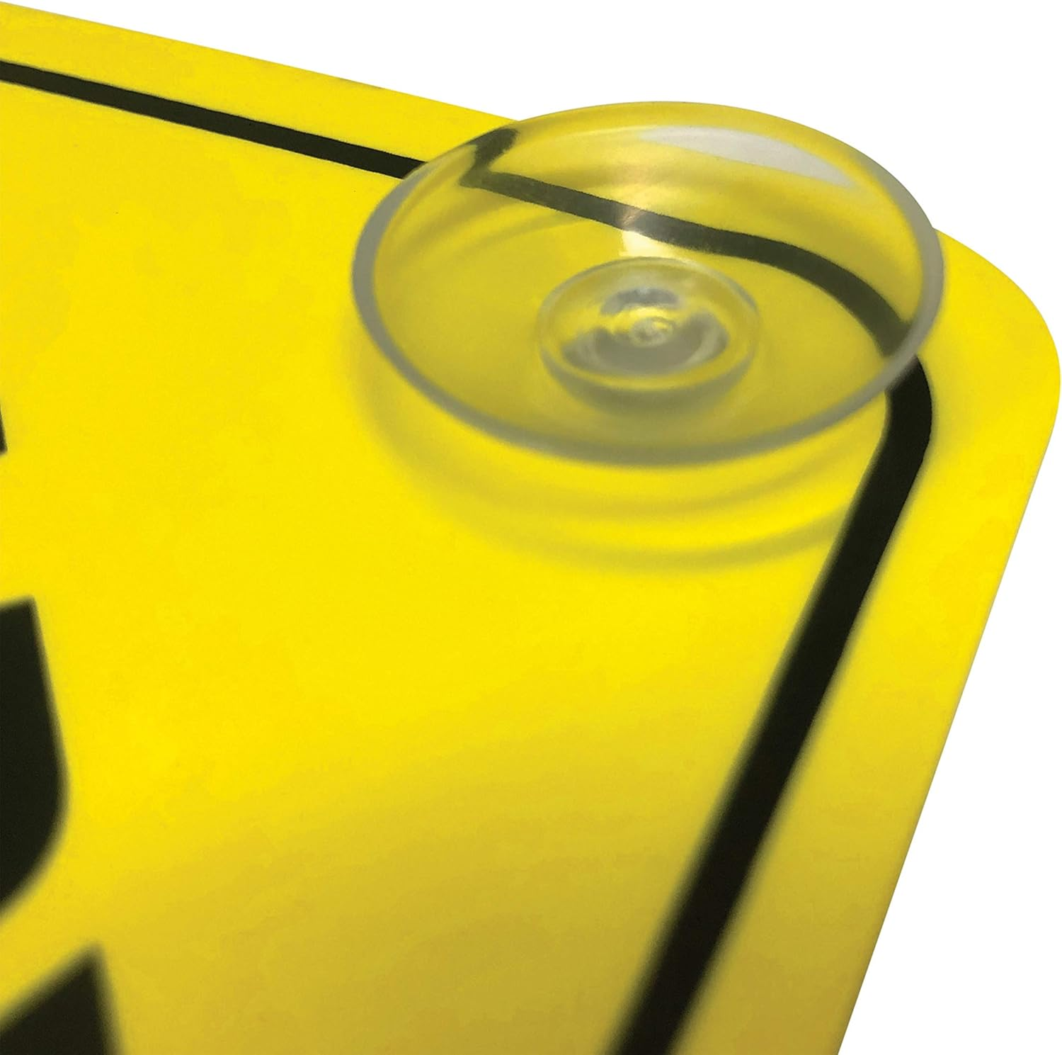 Little Chicks Baby on Board Car Sign Decal - Weather Resistant. Child Safety Awareness Warning Sticker with Suction Cups - Bright Yellow Color - Model CK094