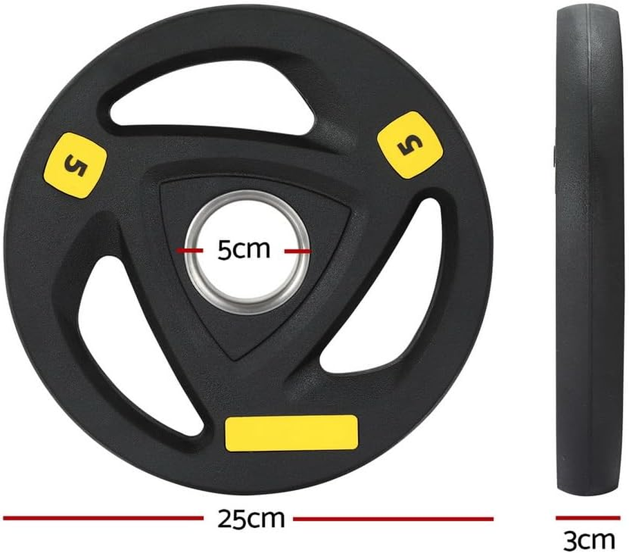 Everfit Weight Plates Standard 5Kg Dumbbells Barbells Plate Weight Lifting Home image number 1