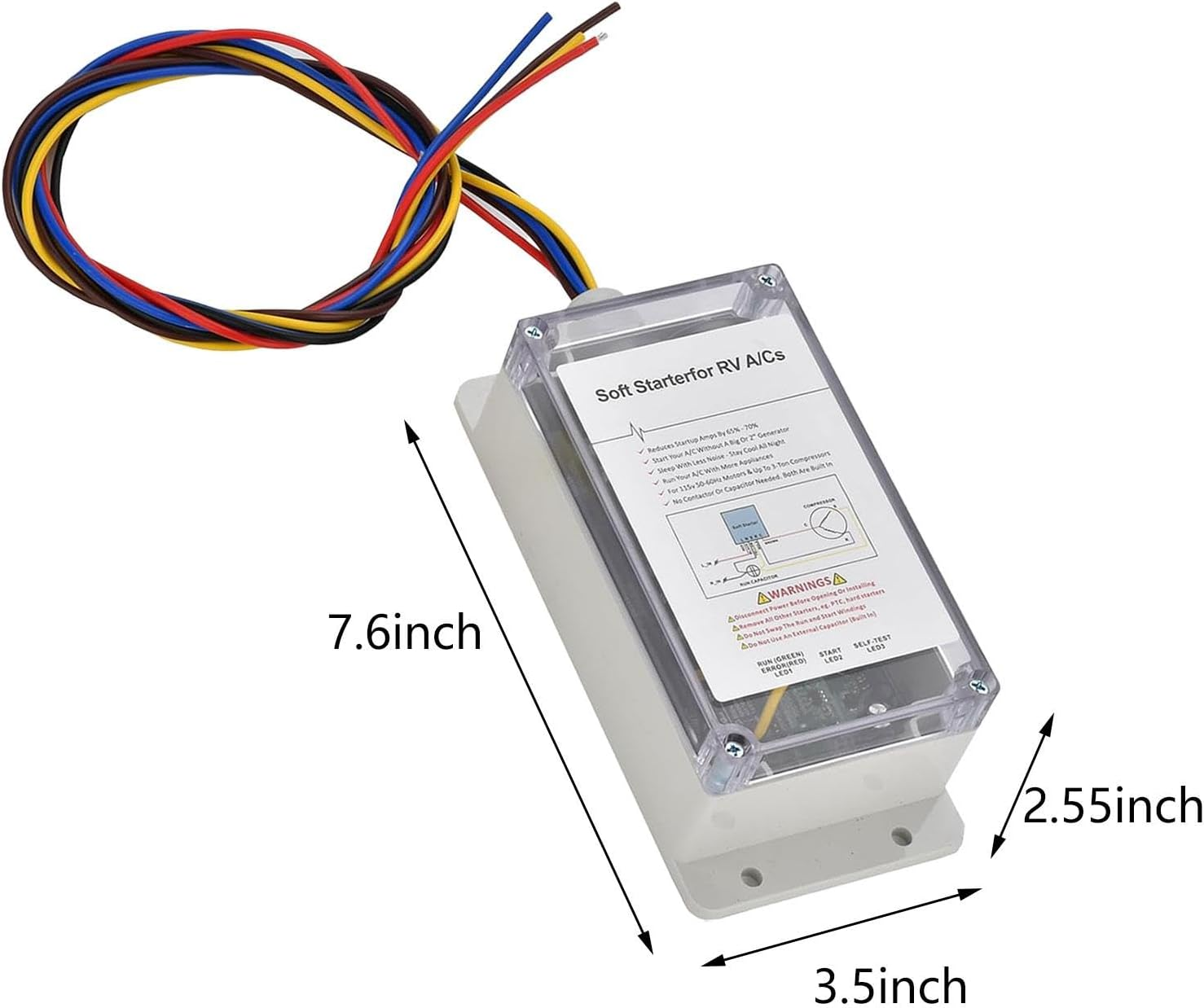 Qcchieus Air Conditioner Soft Start Kit RV AC Soft Start Kit Reduce Startup Current with Generator for Van Auto Campers image number 2