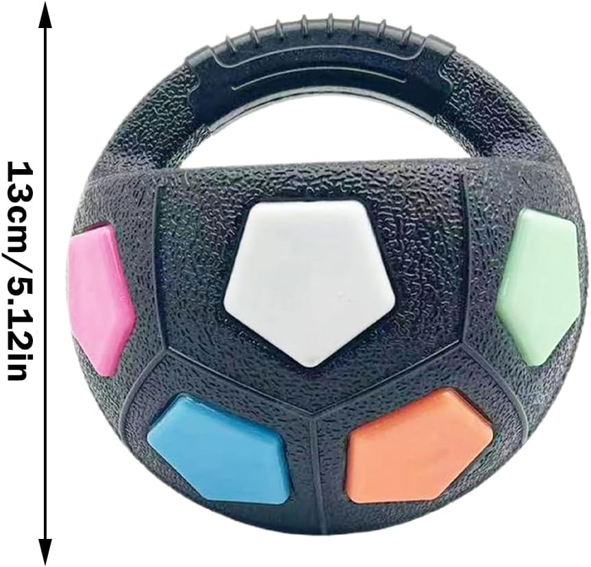 Dog Fetch Football | round Squeaky Interactive Toys - Dog Chewing Ball, Pet Training Supplies for Aggressive Chewers for Fetch and Play image number 4