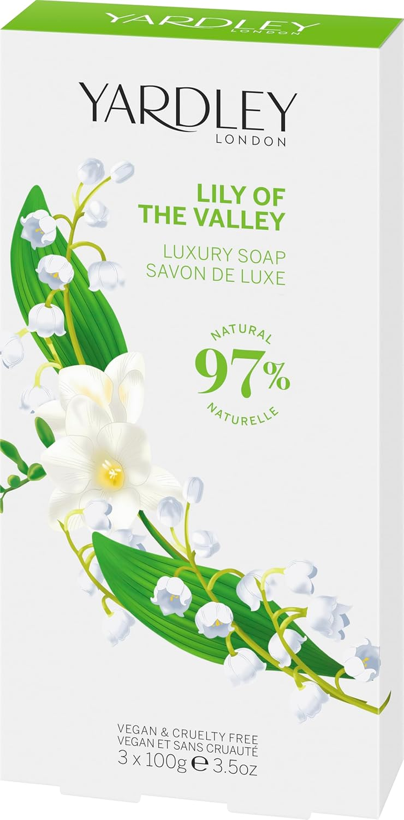 Yardley of London Lily of the Valley Luxury Soap Pack 3 X 3.5 Oz, 104 Ml image number 2