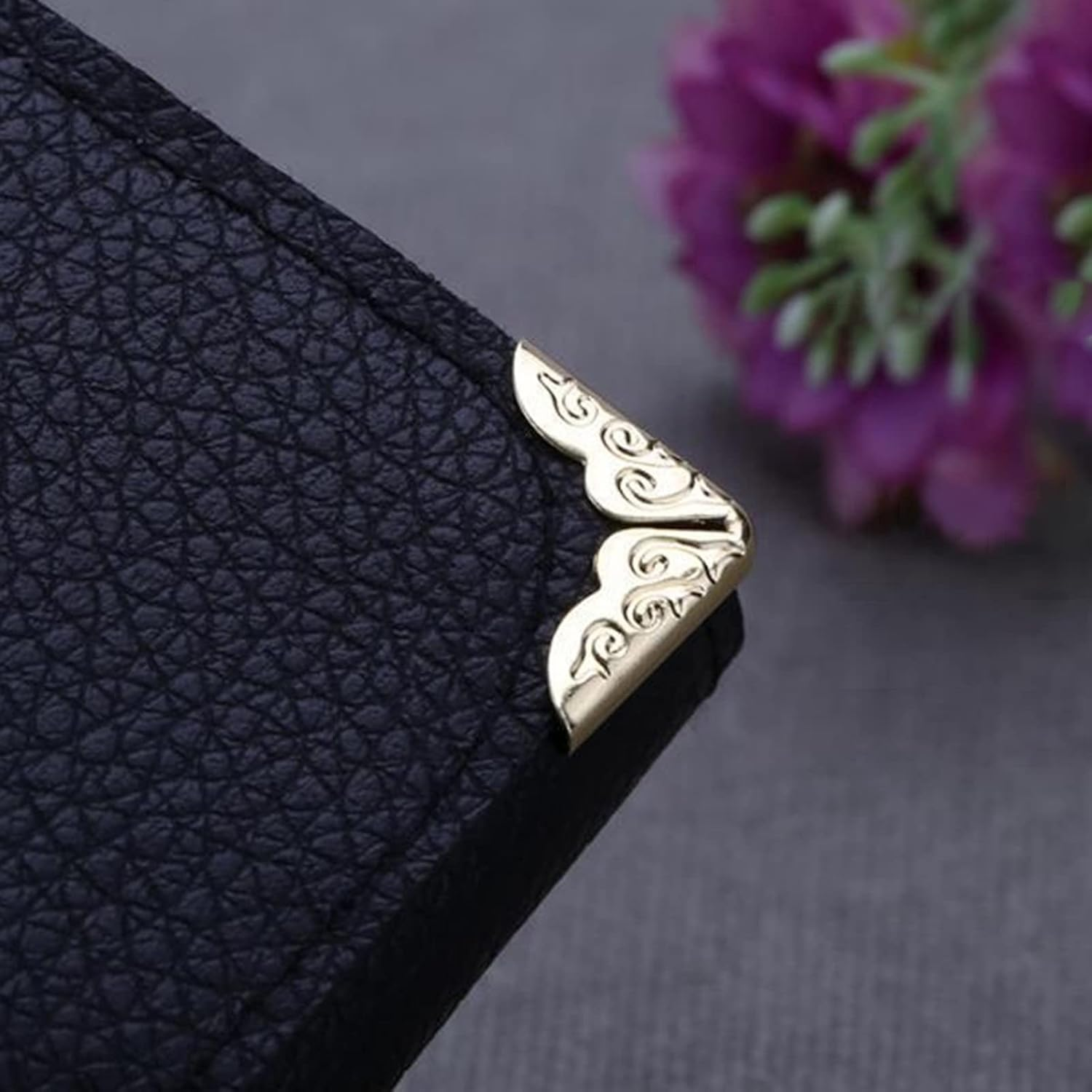 HEEPDD 100Pcs Retro Metal Book Corner Protectors, Gold image number 2