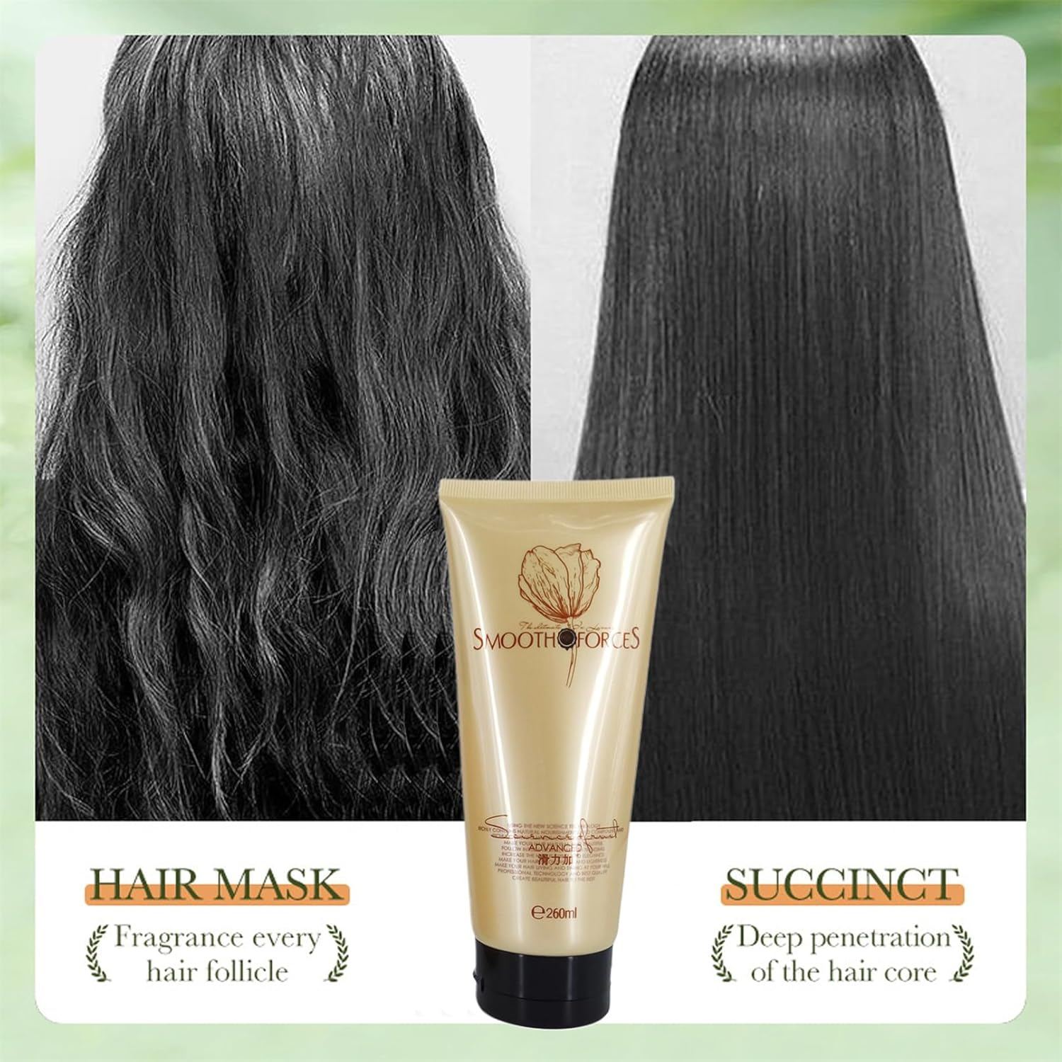 Advanced Molecular Hair Root Treatment Hair Mask,Deep Conditioning Hair Mask for Hair Ends,Smooth Forces Hair Mask,For Dry & Damaged Hair image number 1