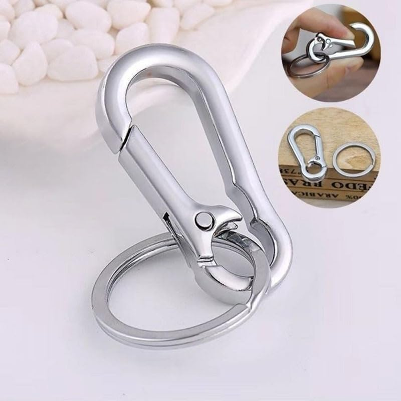 Metal Keyring Keychain Key Ring Chain Holder Organizer for Car/Key Finder, 3 Pack image number 4