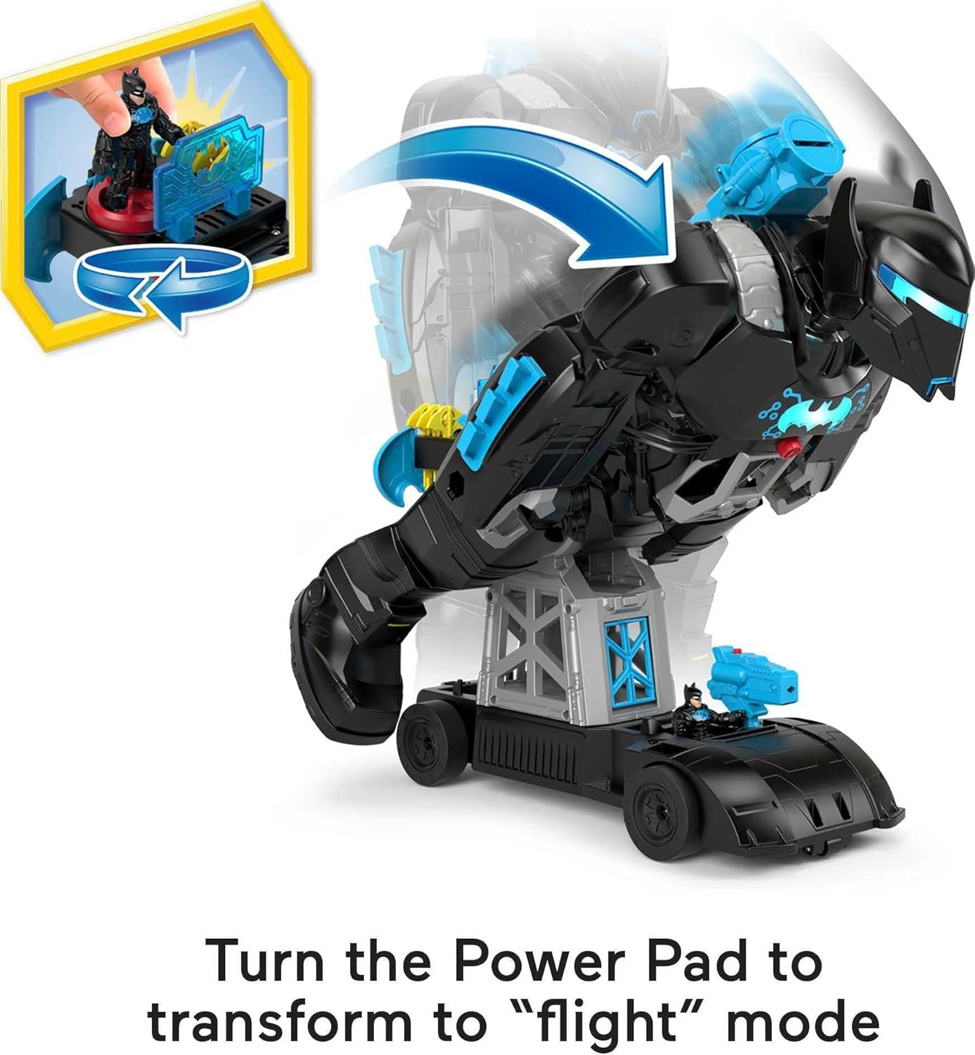 Fisher-Price Imaginext DC Super Friends Batman Toy Bat-Tech Batbot Playset 2-Ft-Tall Robot with Lights & Sounds for Pretend Play Kids Ages 3+ Years image number 1