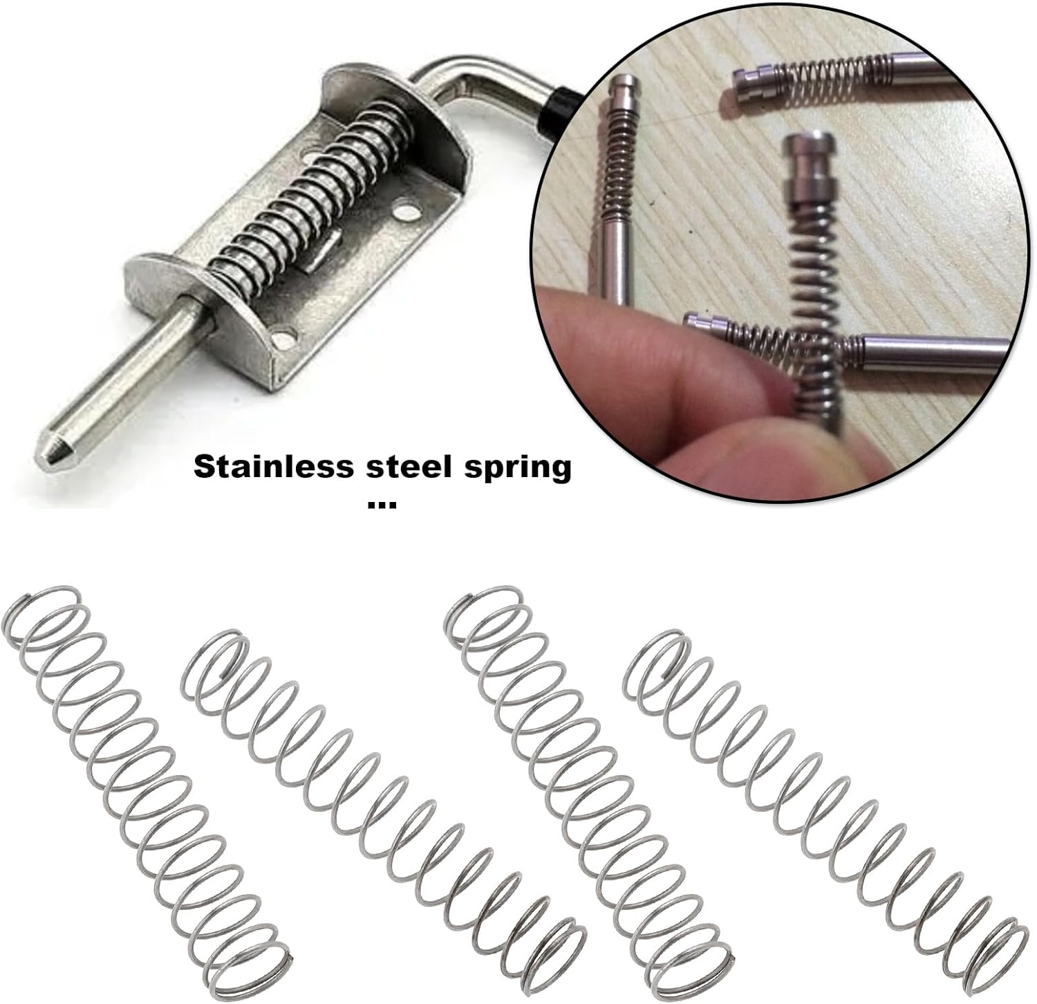 Ecsing 100PCS Compression Springs Stainless Steel Springs 6Mm OD 30Mm Free Length 0.4Mm Wire for Home Appliances Motor Equipment Automobile Lawnmower image number 6