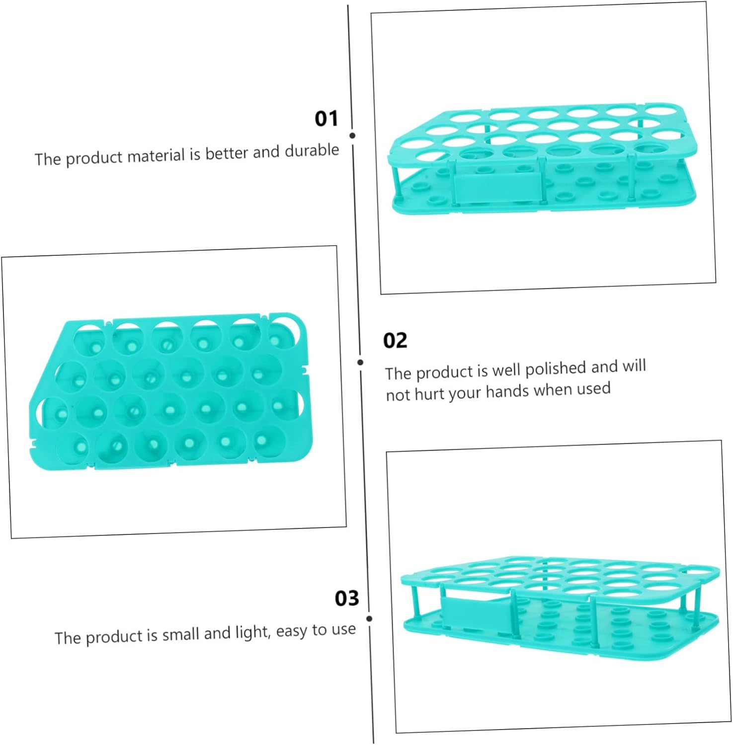 SOLUSTRE Centrifuge Tube Rack 50Ml 25 Holes Detachable Single-Sided Lab Tube Holder for Scientific Research Industrial and Laboratory Use image number 1