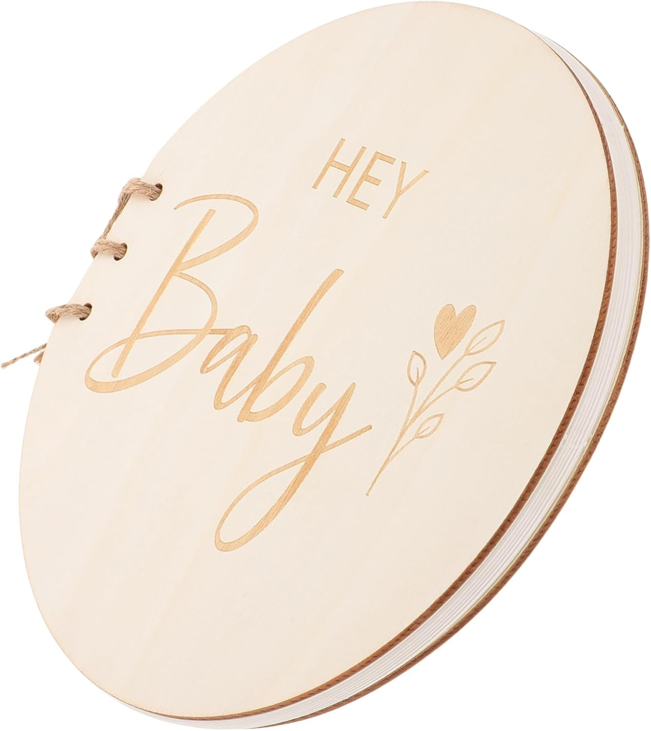 Didiseaon Wooden Message Board for Shower Rustic Signature Book Memory Album for Girl Milestone Book image number 5