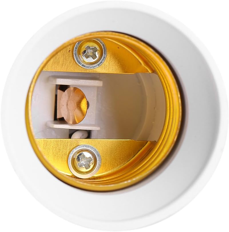 Bulb Adapter with Plug Base, 5Pcs Bulb Converter B22 Male to E27 Female, the Housing Adopts Fireproof, Heat Resistant, Anti-Aging Pc Material and Has Good Insulating Properties image number 3