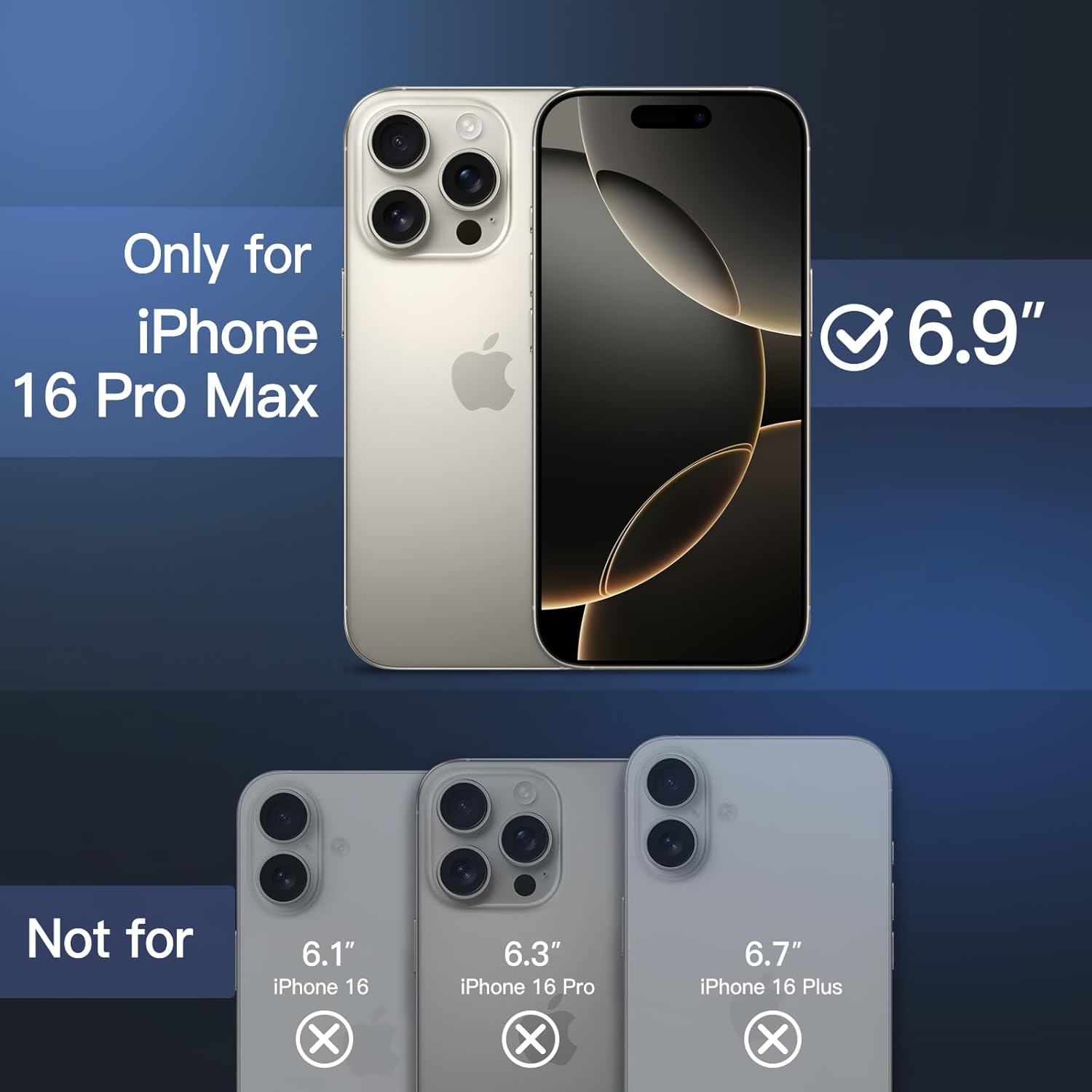 Jetech Magnetic Case for Iphone 16 Pro Max 6.9-Inch Compatible with Magsafe, Translucent Matte Back Slim Shockproof Phone Cover (Natural Titanium)