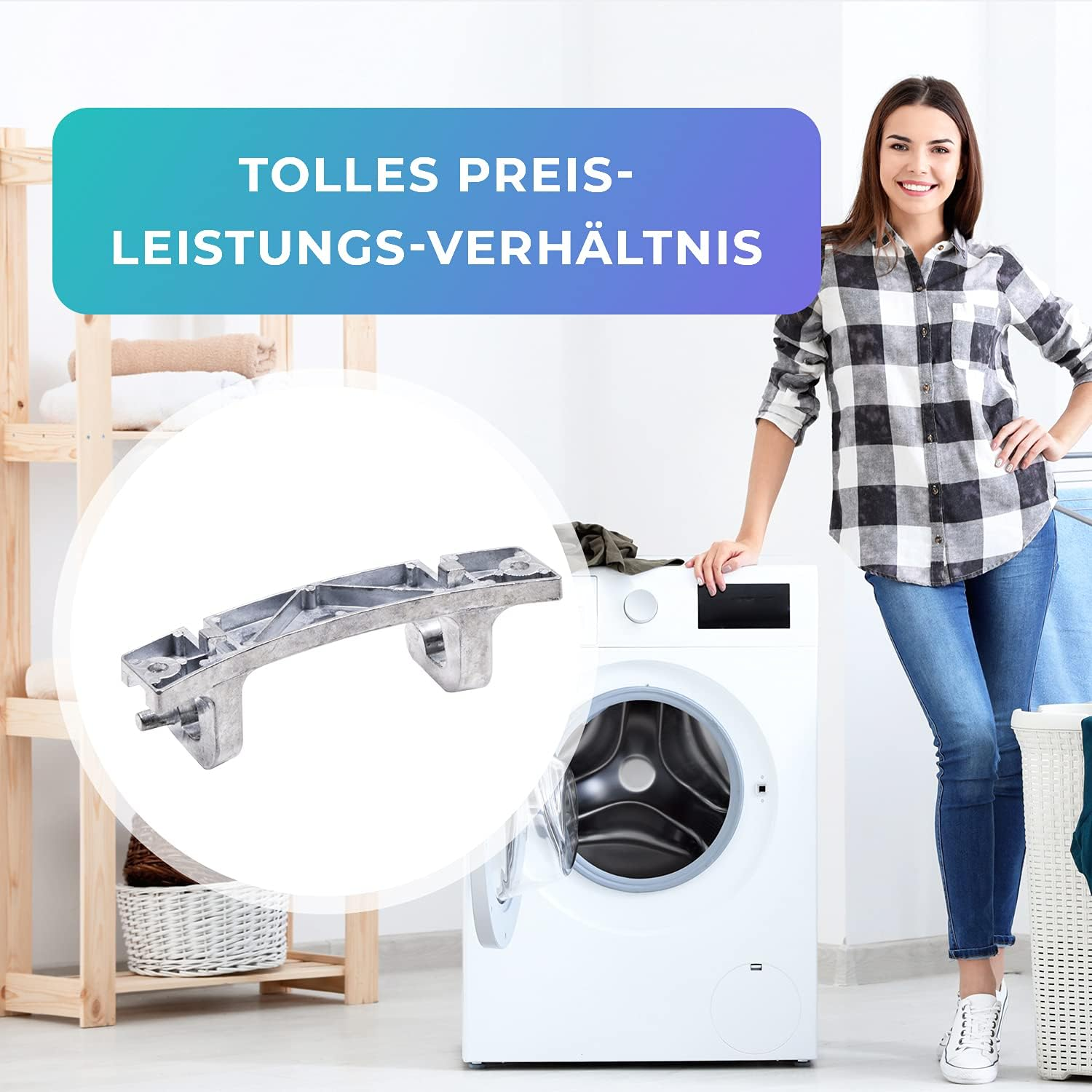 Door Hinge Replacement for Bosch Siemens 171269 00171269 Hinge Front Loading Window Hinge for Washing Machine image number 3