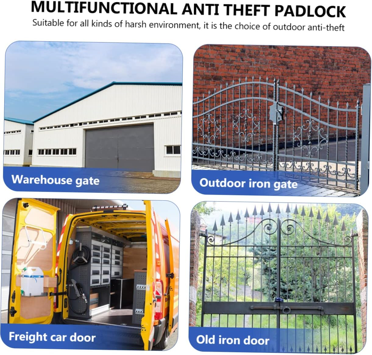 Outanaya Combination Password Padlock for Suitcases and Travel Bags, 4-Digit Household Door Lock with 45Mm Large Solid Body, Secure Journey Padlock for Luggage and Suitcase Protection image number 4