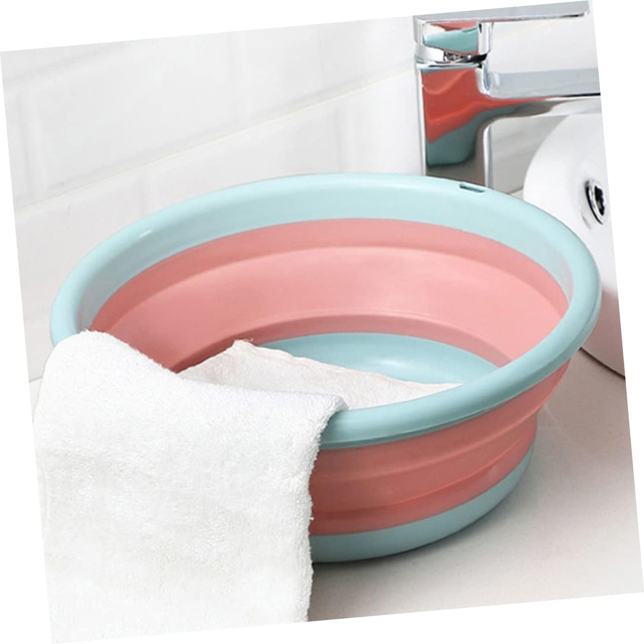 VINTORKY Epsom Salt Foot Soak Bucket Collapsible Handle for Household and Travel image number 4