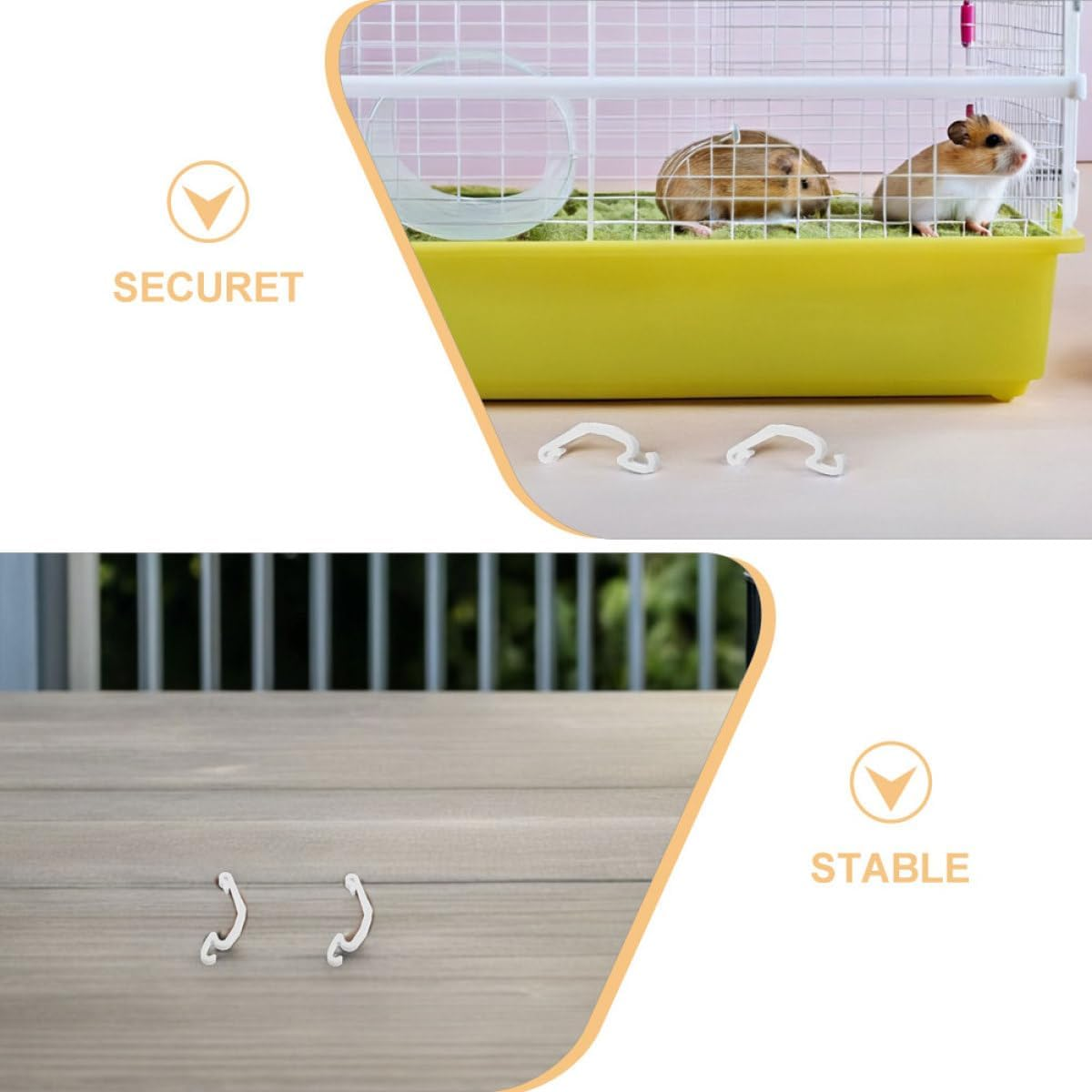 INOOMP 30Pcs White Plastic Rabbit Hutch Side Latches Cage Fitting Wire Clips Detachable Fasteners for Hamster and Small Pet Cages DIY Assembly Accessories image number 1