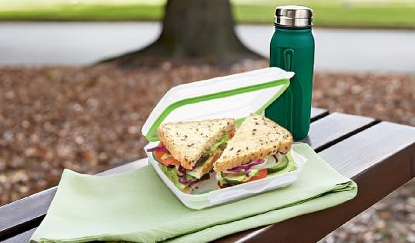 Smash Leakproof Sandwich Lunch Box Green | Bpa-Free, Reusable & Eco-Friendly | Airtight Food Storage Container for School, Work & Travel | Dishwasher Safe & Durable Lunch Solution image number 5