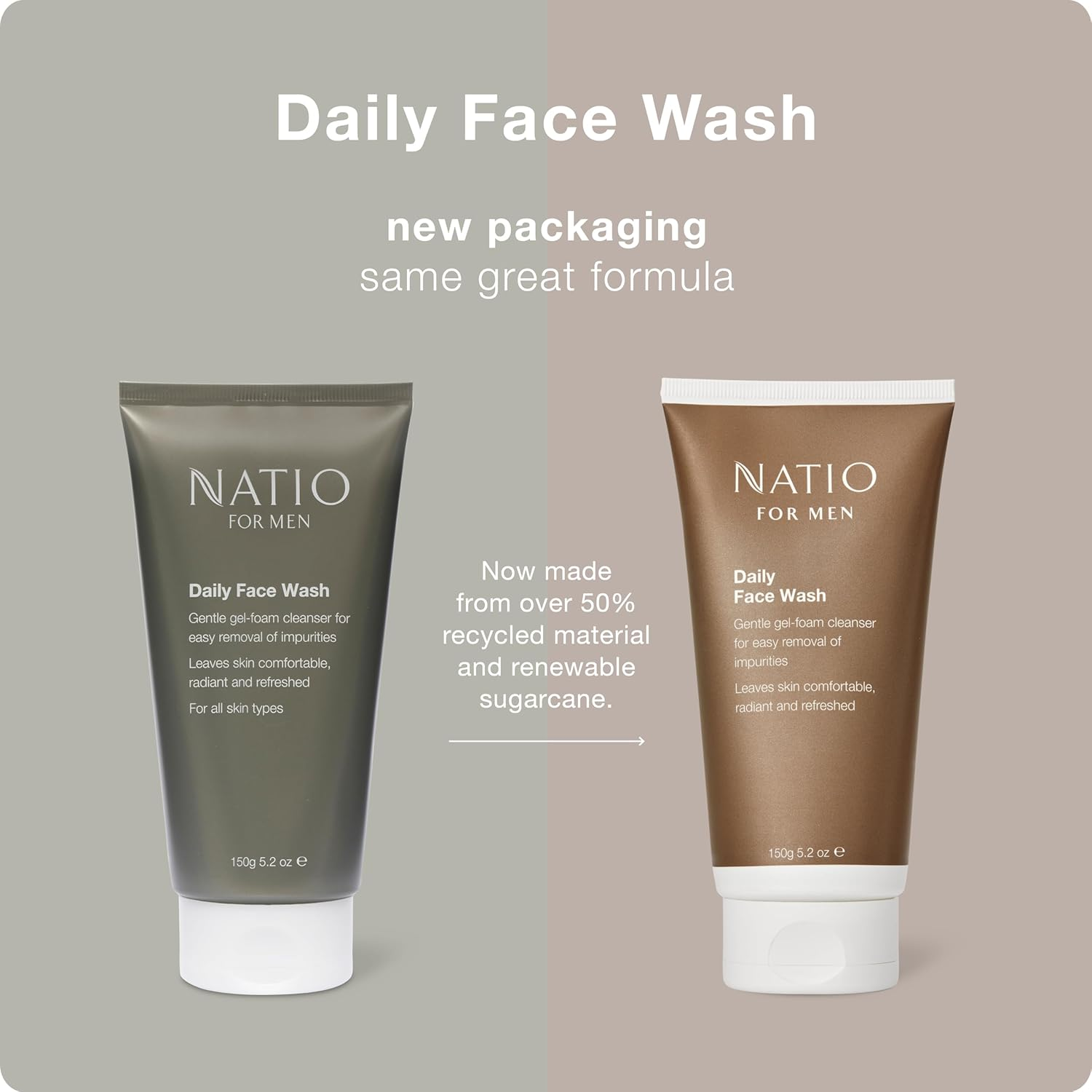 Natio Daily Face Wash for Men, 150G (Pack of 2) image number 5