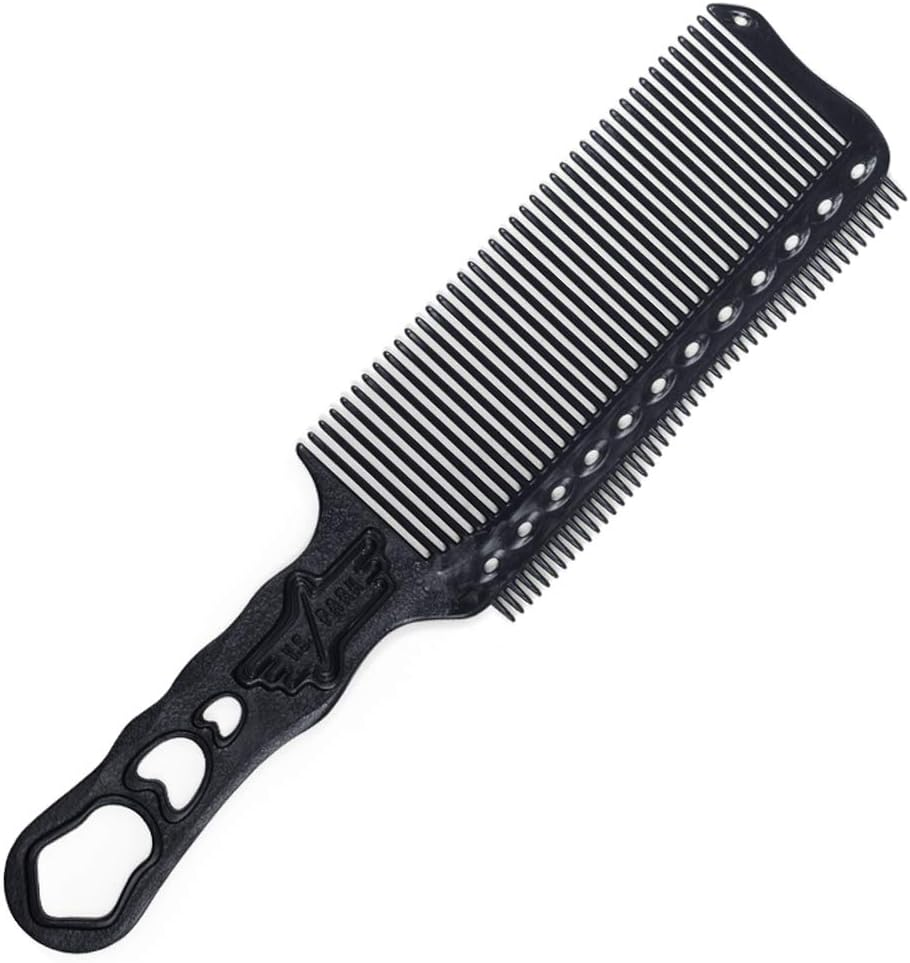 YS Park 282 Flattop Comb Slim Type with Teeth, YS-S282T, Carbon Black