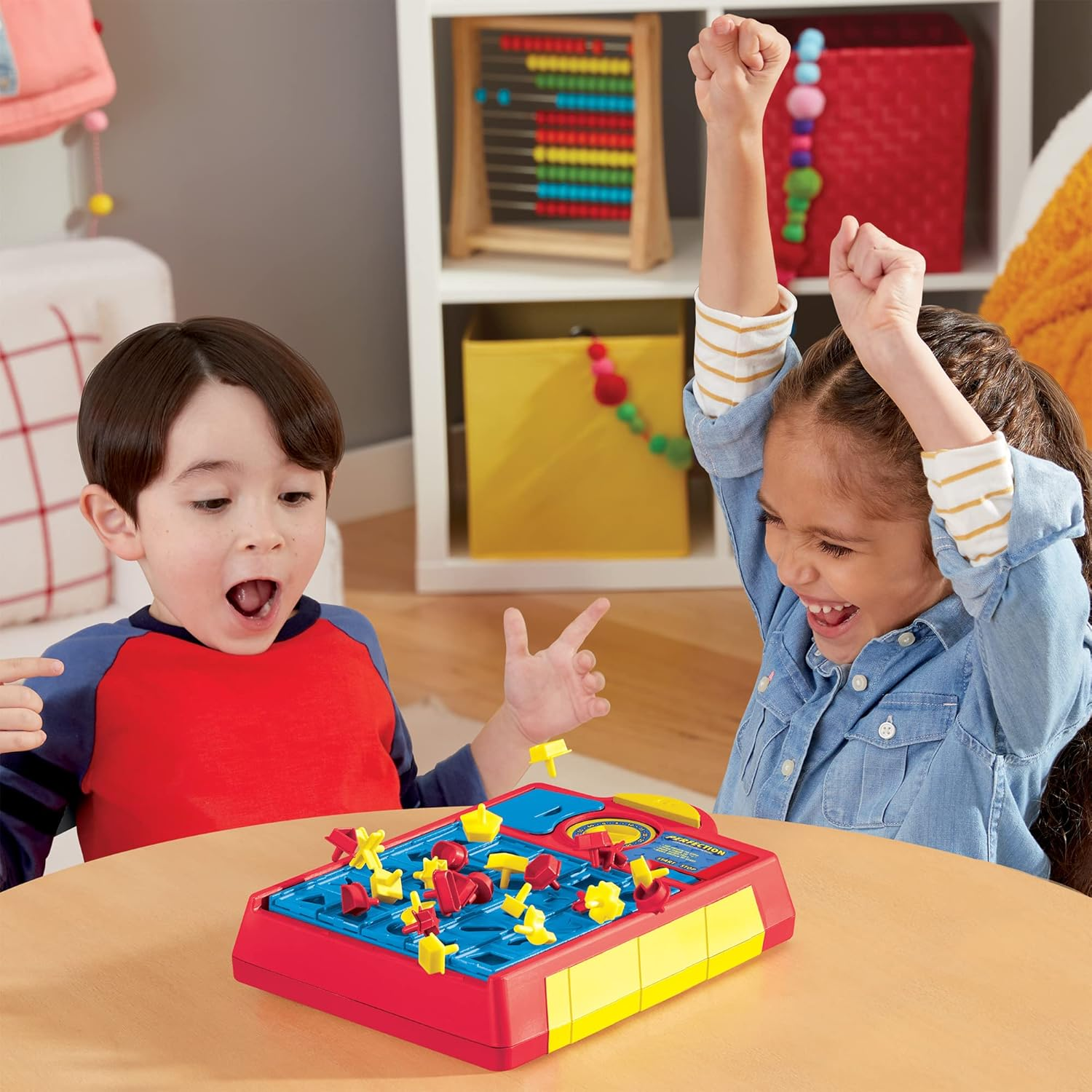 Perfection Game for Kids Ages 5 and Up, Pop up Game, Customize the Tray for over 250 Combinations, Kids Games, Games for 1+ Players