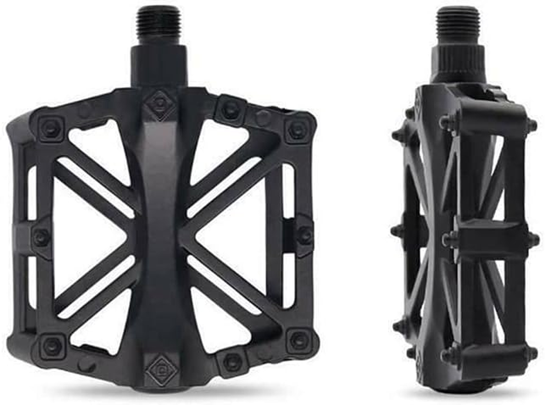 AIMALL Bike Pedals Alloy Mountain Road MTB Colored Bicycle Nonslip Cycling Pedals 9/16", Durable Aluminum, Dual-Sided