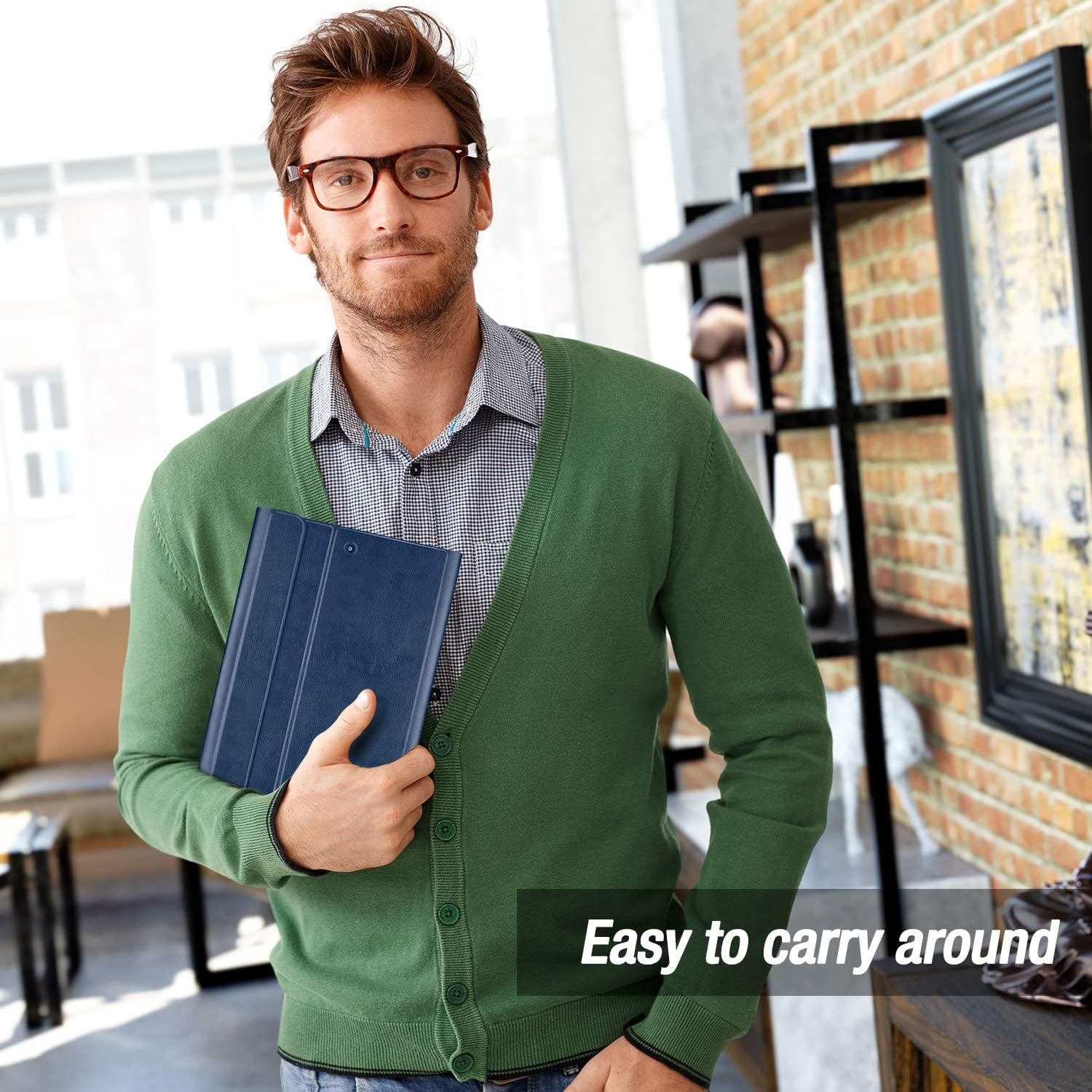 Procase Keyboard Case for Ipad 10.2 9Th Gen 2021/ 8Th Gen 2020/ 7Th Gen 2019/ Ipad Air 10.5" 2019 / Ipad Pro 10.5 2017, Wireless Magnetically Detachable Keyboard Case, Auto Sleep/Wake -Navy image number 3