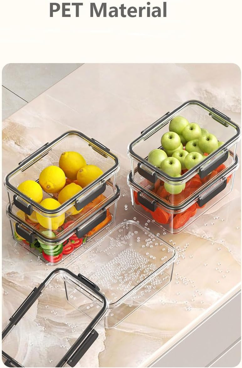YHIXYUNAZ 12Pcs Airtight Glass Food Storage Containers with Locking Lids &ndash; Leakproof, Microwave Food Containers, Lunch Box for Kitchen Storage & Organisation