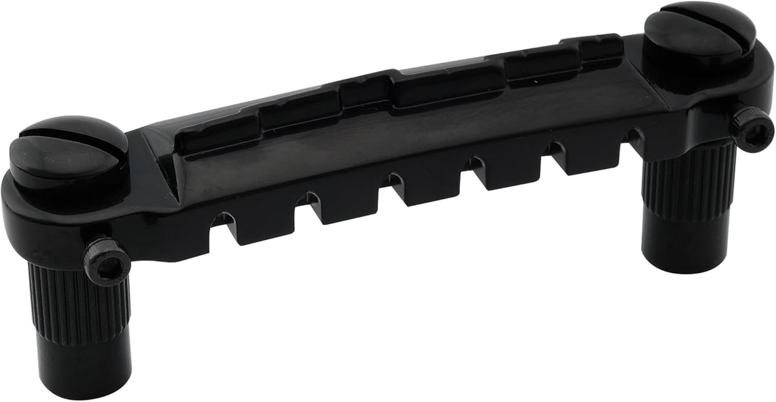 Musiclily Pro 52.5Mm Pre-Set Intonatable Wraparound Bridge Tailpiece for Epiphone Les Paul Junior LP Style Guitar, Black