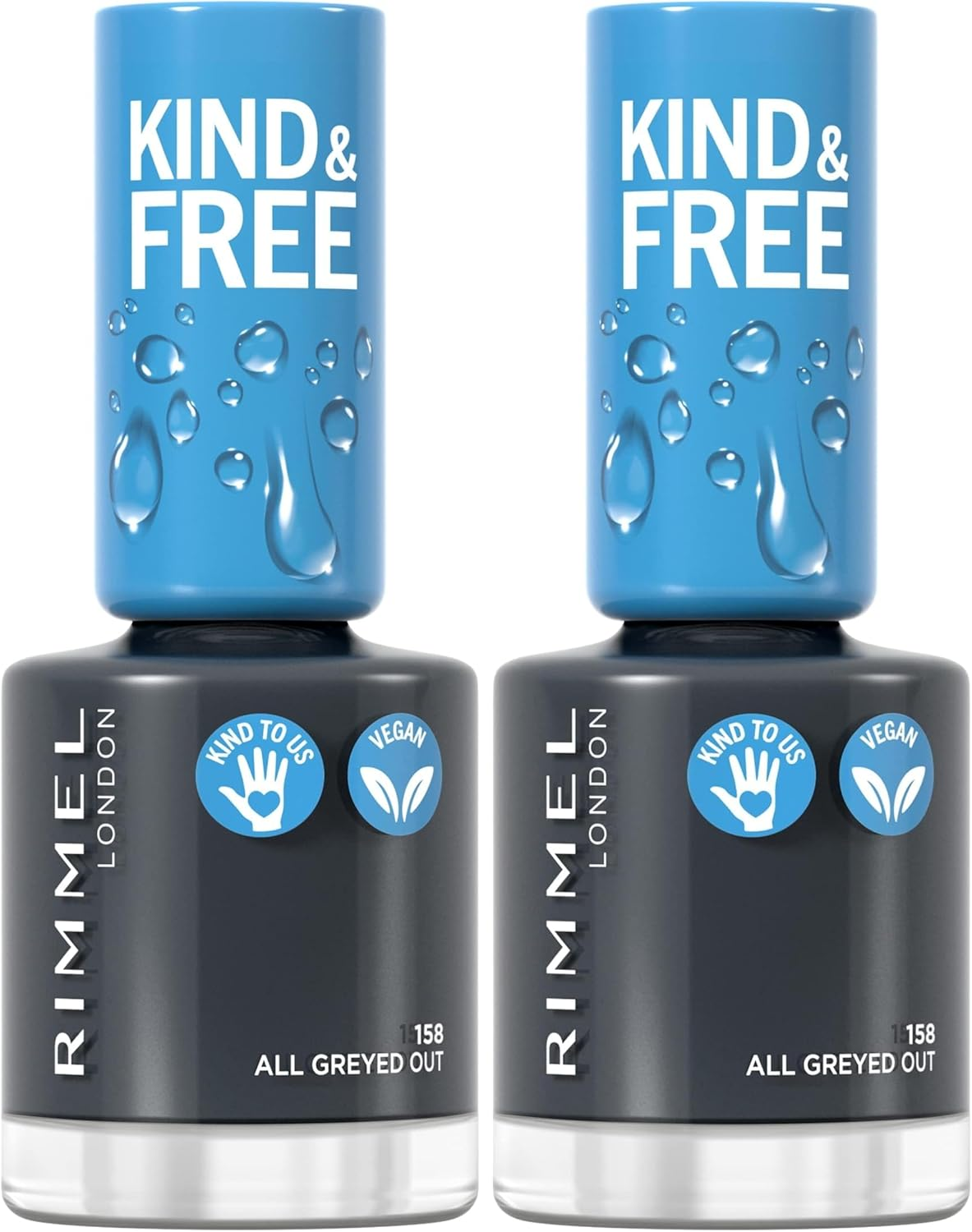 Rimmel London Kind & Free Nail Polish #158 All Greyed Out 8Ml (Pack of 2) image number 1