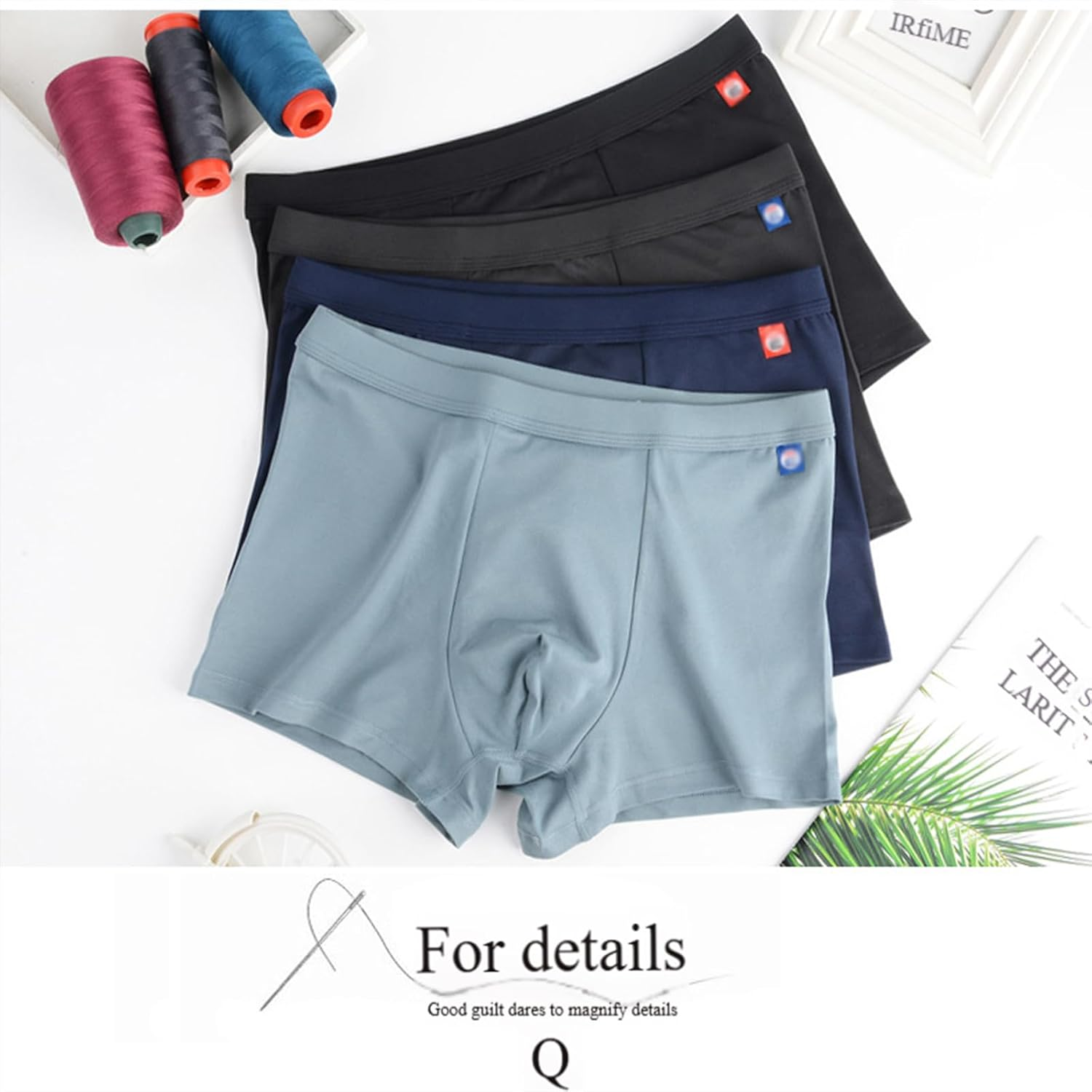 Octipa Men'S Ultra-Absorbent Incontinence Boxer Briefs,3/4Pcs Octipa Mens Incontinence Underwear image number 2