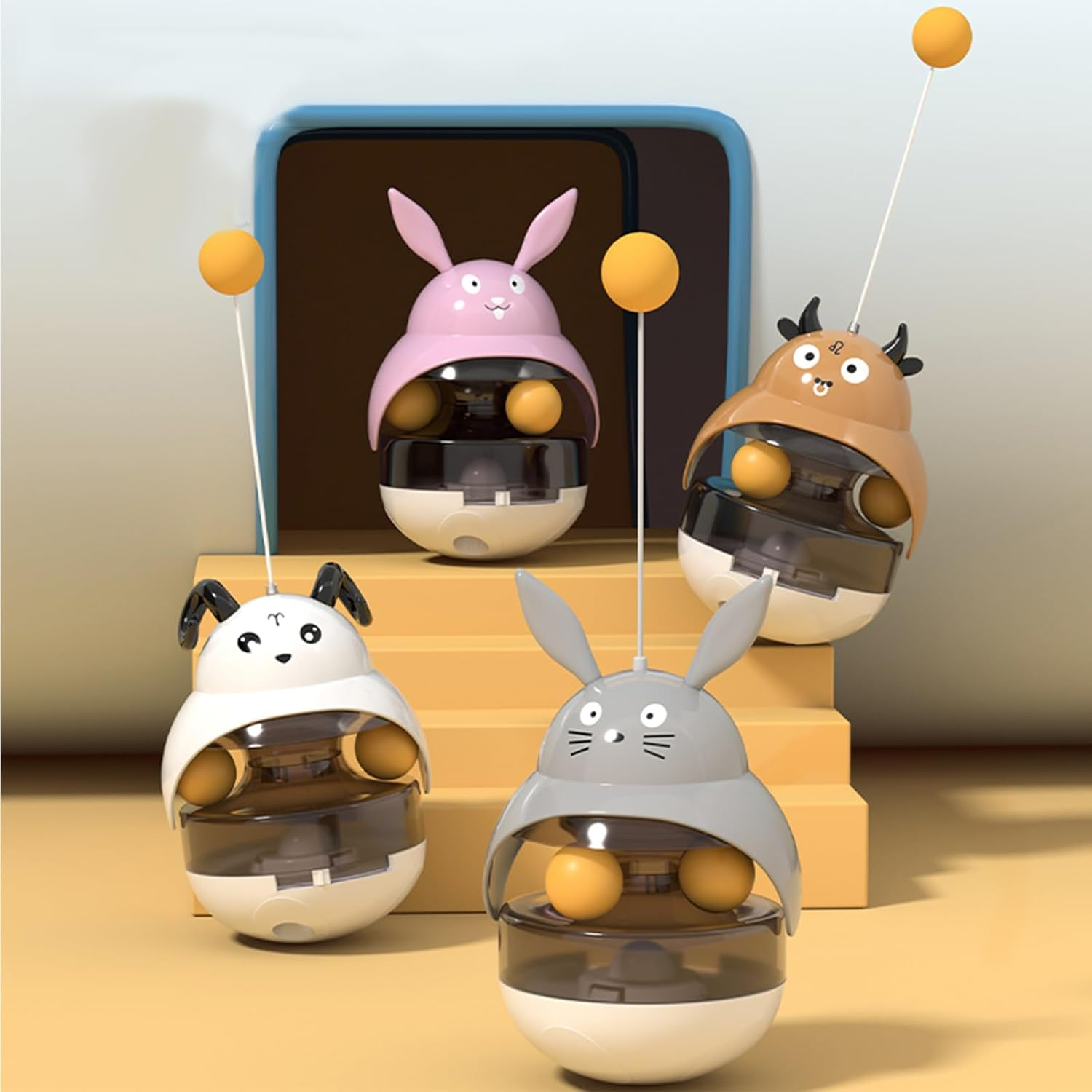 Cat Treat Puzzle, Cat Treat Dispenser Toy Cat Treat Toy, Tumbler Interactive Ball Cat Puzzle Feeder, Cat Food Puzzle Cat Food Ball Cat Snacks Temptations, Food Puzzle Toys for Cats/447 image number 3