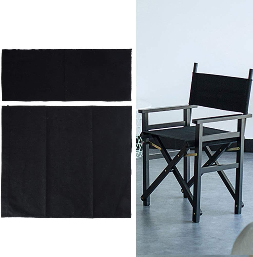 1 Set Director Chair Canvas, for 16'' Directors Chairs Director Chair Replacement Canvas（4 Colors Available） (Black) image number 1
