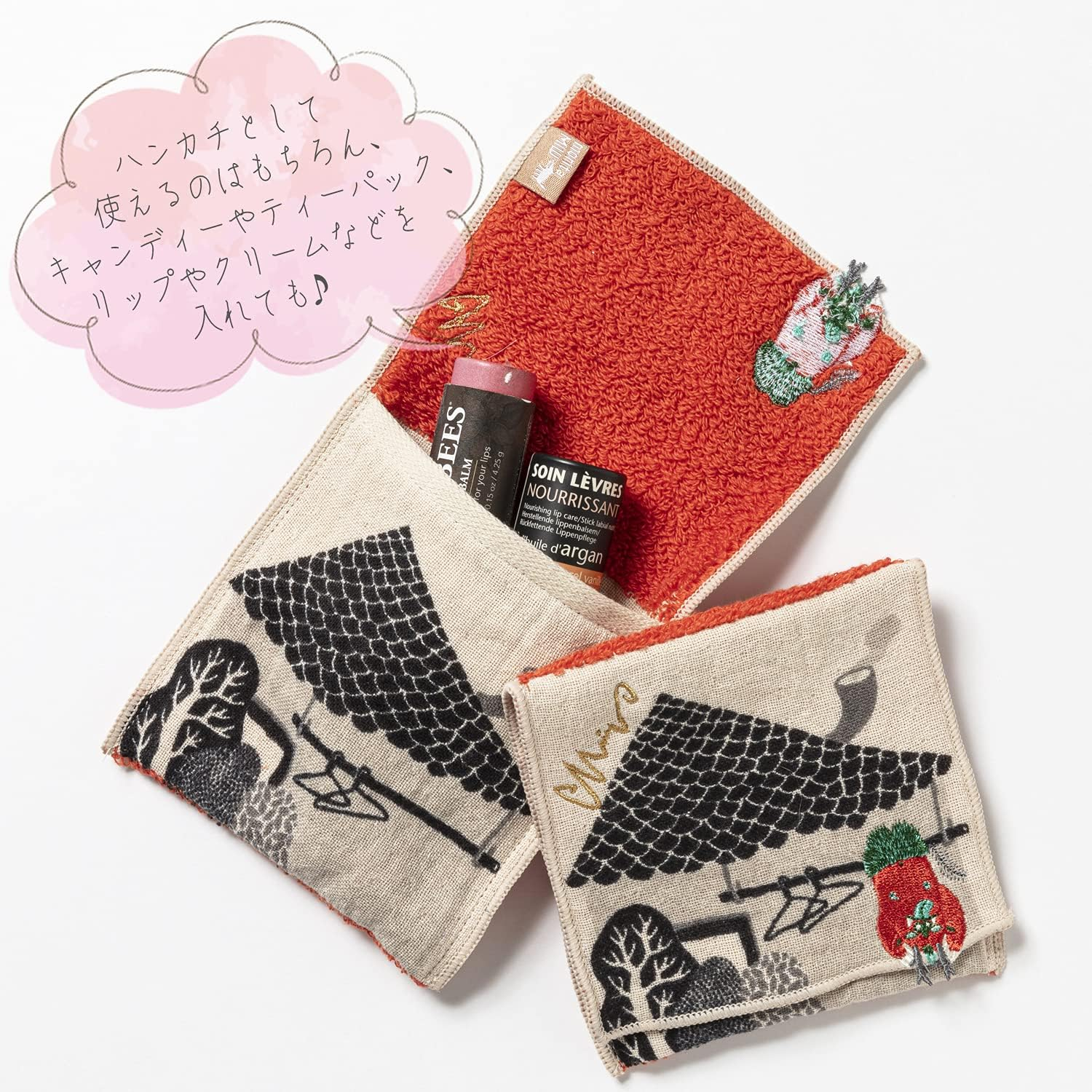 [Moritamiw] Kusubashi Mon Ori, Porch Handkerchief, Undereave Amanojac, Red [A-68236-90-R] image number 3