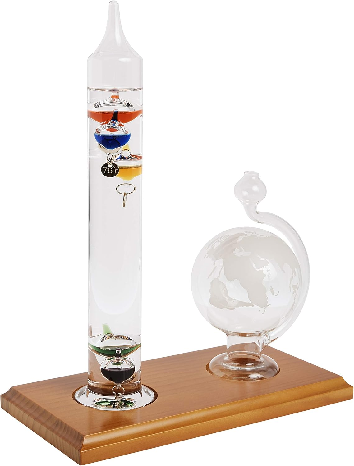 Acurite 00795A2 Galileo Thermometer with Glass Globe Barometer image number 5