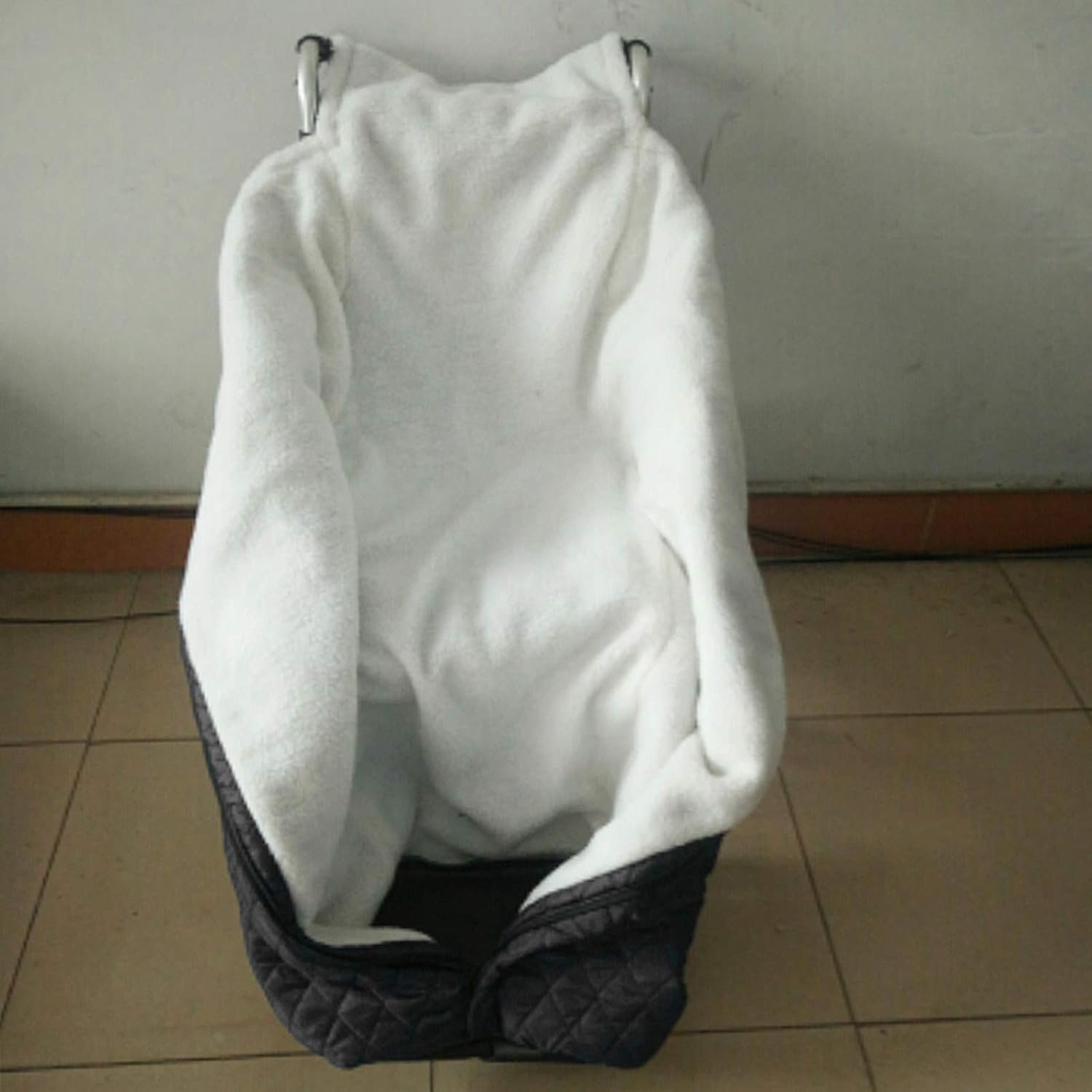 100% Waterproof Fleece-Lined Wheelchair Cozy Cover Windproof for Wheelchairs - Black, 132X65Cm