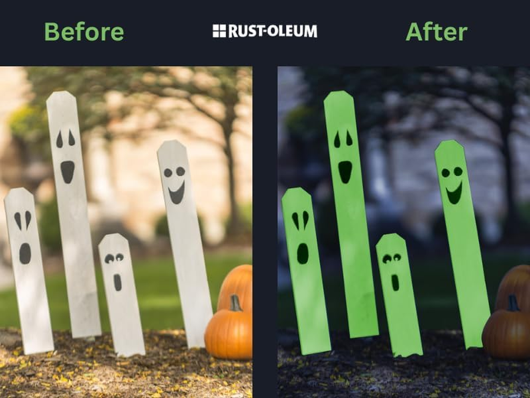 Rust-Oleum Glow in the Dark Spray Paint &ndash; Long-Lasting Luminous Effect, Multi-Surface, Indoor/Outdoor, Ideal for Kids&rsquo; Crafts & Halloween Props, 283G image number 2