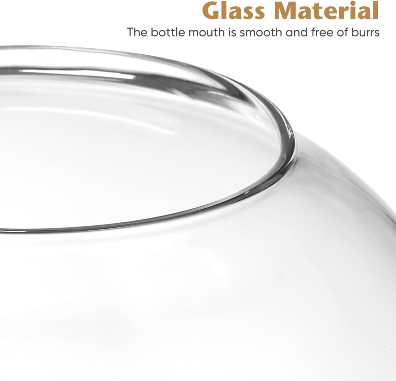 ULTECHNOVO Glass Terrarium: Transparent Glass Fish Tank with Cork Lid for Hydroponic Plants and Moss Landscape for Craft DIY Planter Decor Home and Wedding Centerpieces image number 1